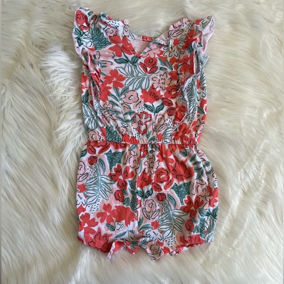 Carter’s Baby Girl Floral Romper SZ 12 Months 🌸 - Picture 5 of 6